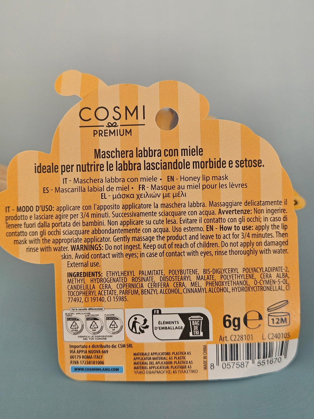 Masque pour les lèvres au miel !