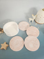 Service sous-verres marbré