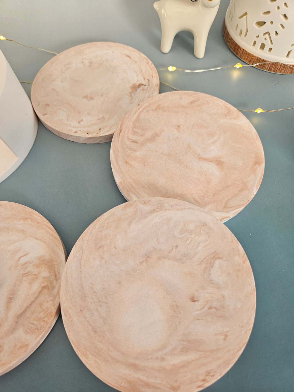 Service sous-verres marbré
