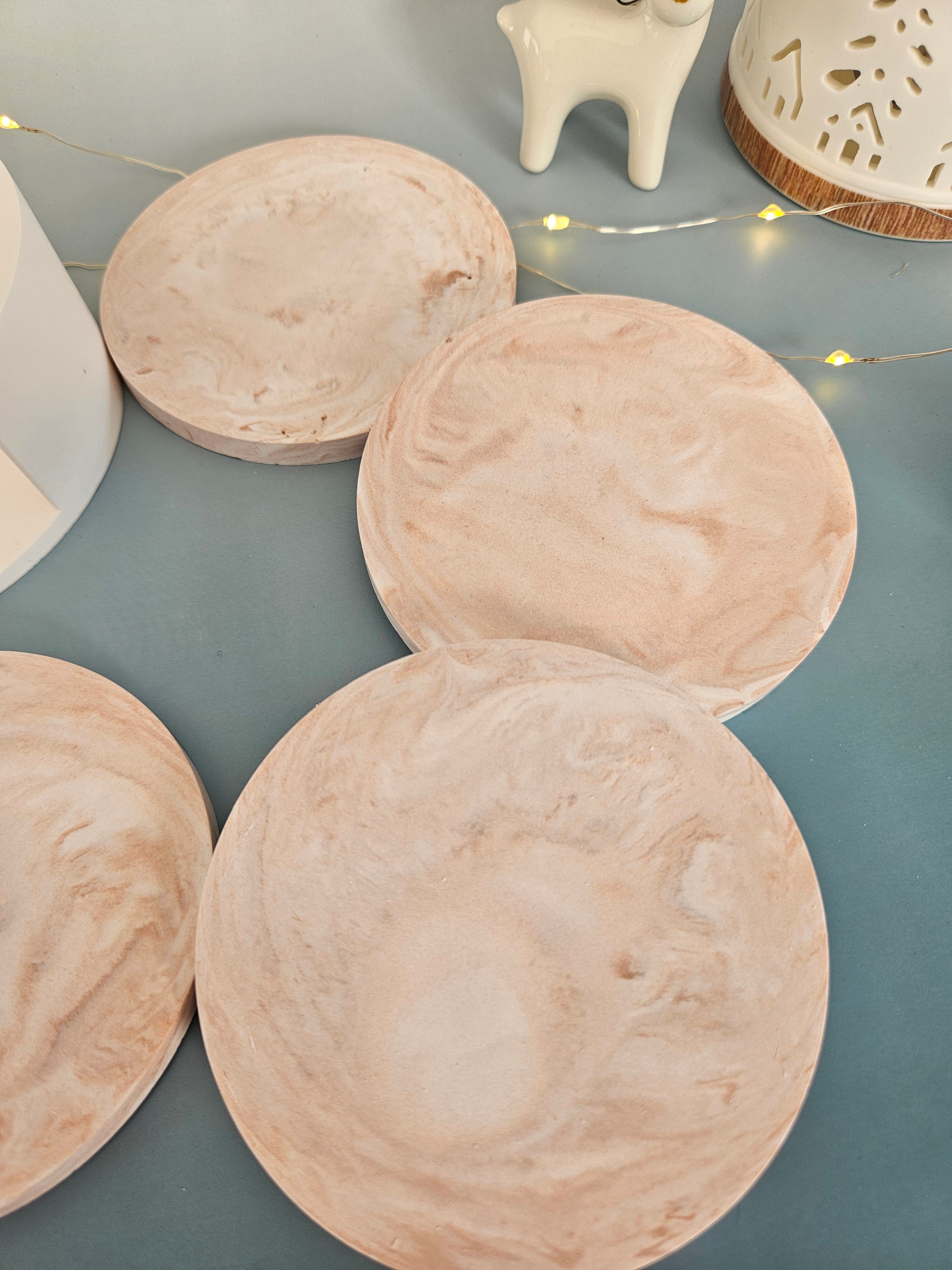 Service sous-verres marbré
