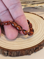 Bracelet de dentition /bracelet de cheville bébé ambre ovale cognac