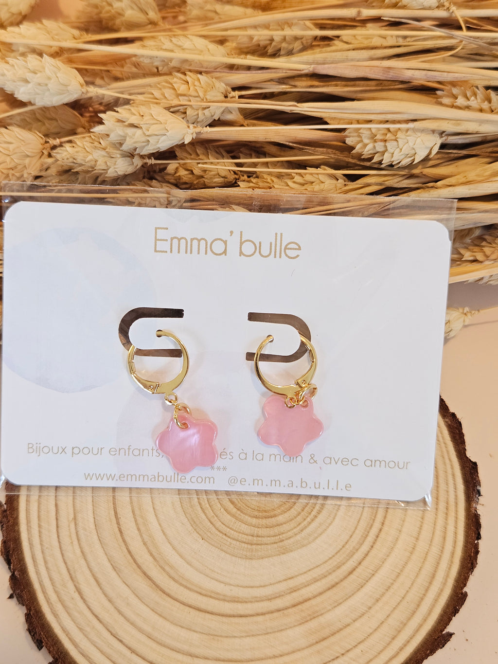 Boucles d'oreilles enfants " Les pensives"