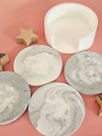 Service 4 sous verres marbré