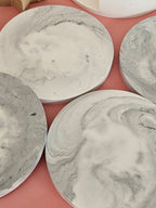 Service 4 sous verres marbré