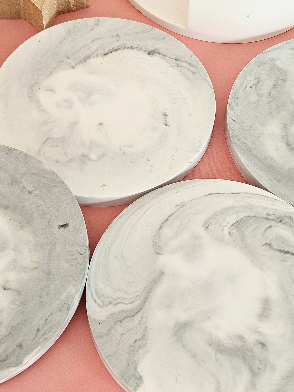 Service 4 sous verres marbré
