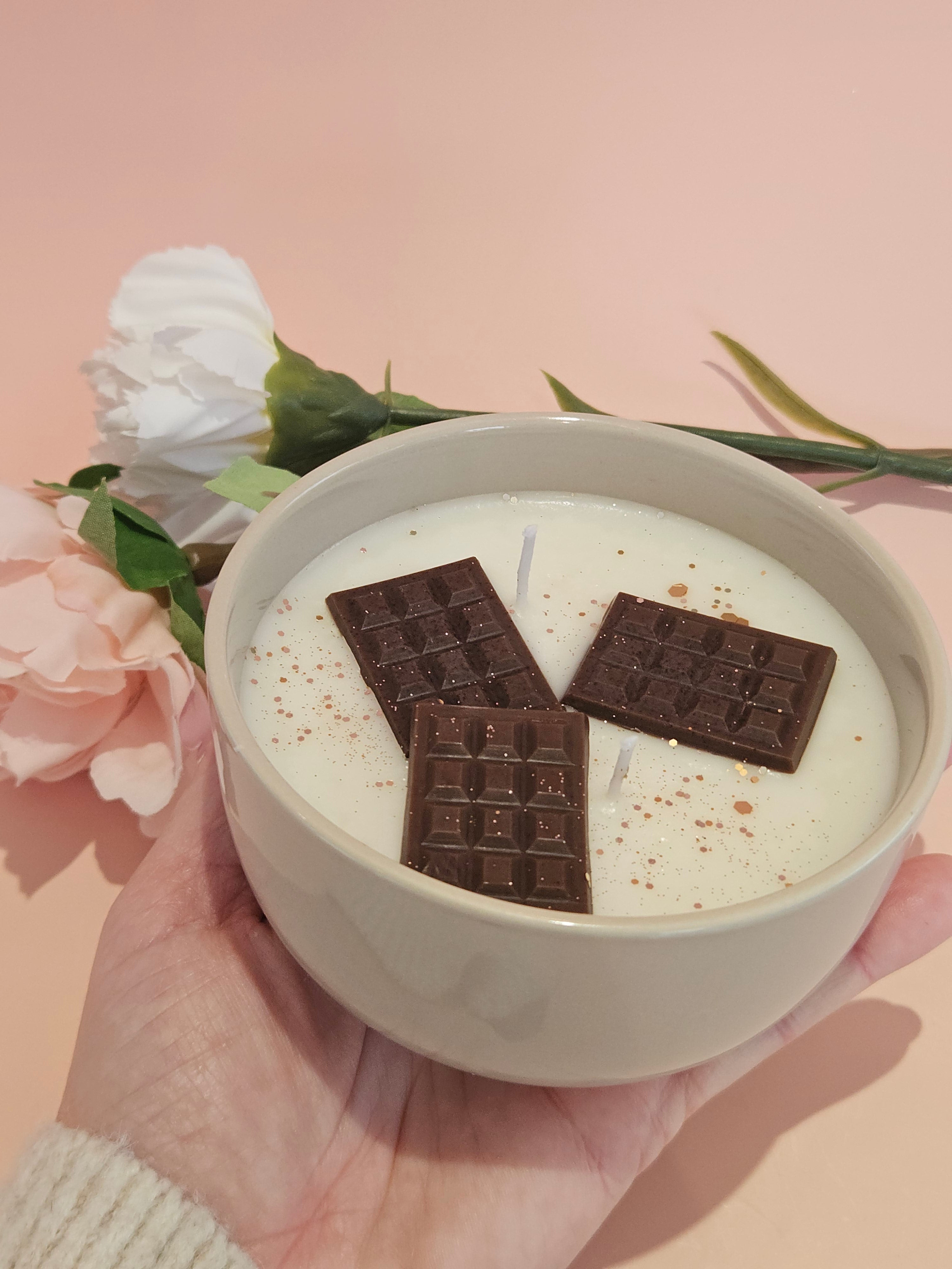 Bougie chocolat noisette !